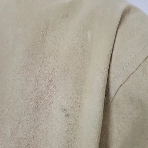 Outbrook Tan Rain Coat Large 12-14 Snap Button Front - Picture 3 of 7